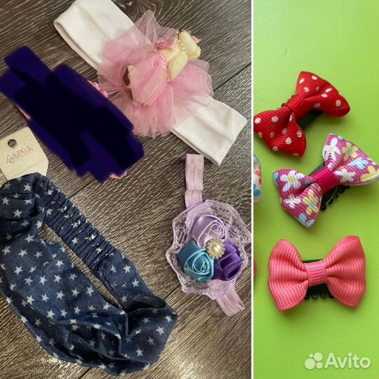Повязки на голову и заколочки для девочки