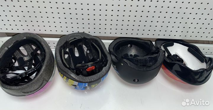 Шлемы защитные, защита колен, локтей, кистей