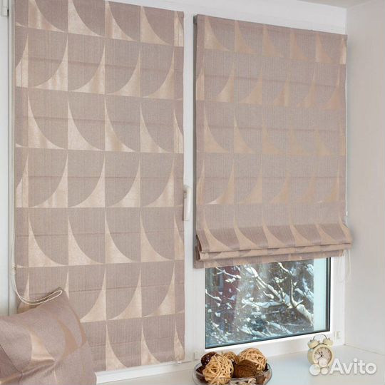 Римские шторы на электроприводе на заказ