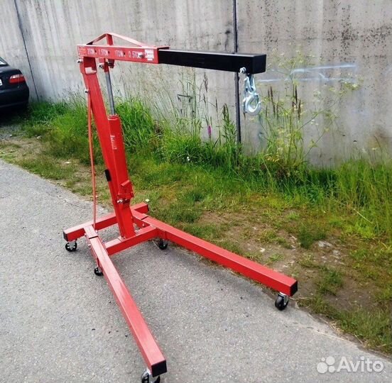 Кран гаражный гидравлический для двигателя гусь