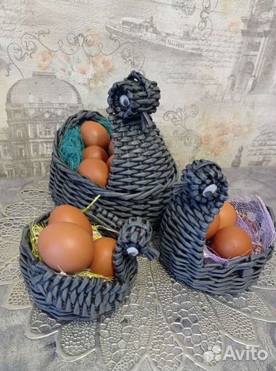 Корзинка для яиц на Пасху. Конфетницы. Хлебница