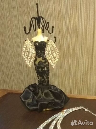 Серьги ручной работы из стеклянных страз AB