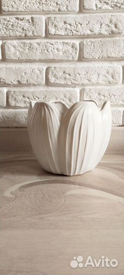 Керамические горшки под цветы б/у