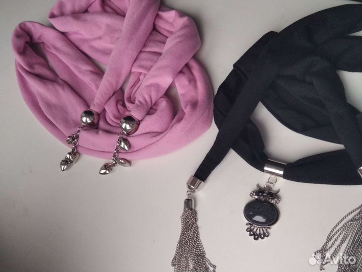 Шарфы с украшениями