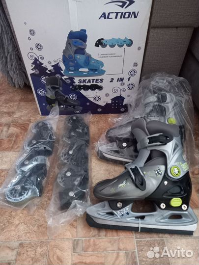 Роликовые коньки новые 33-36