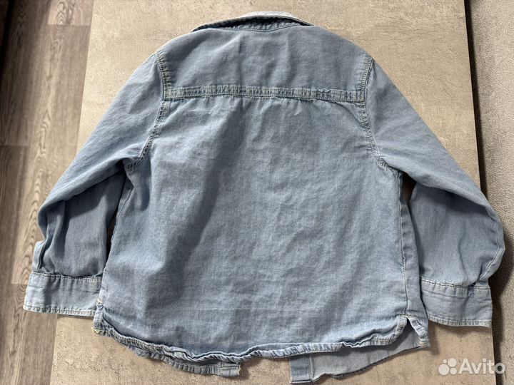 Джинсовая рубашка zara 98