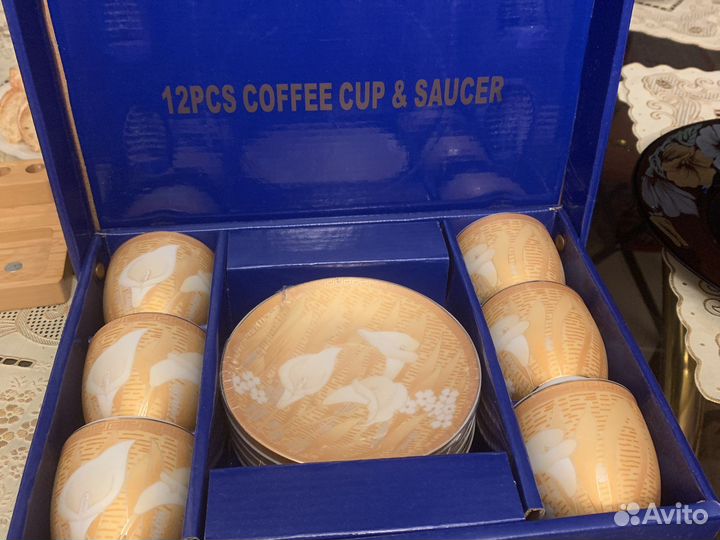 Кофейный сервиз новый на 6 персон Китай