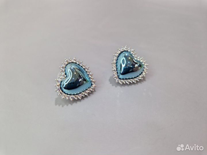 Серьги сердечки
