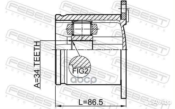 Шрус внутренний перед лев Febest 49 C9226