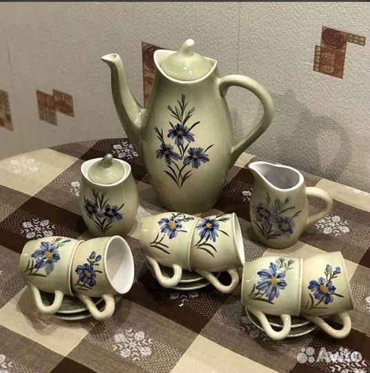 Сервиз чайный васильки времён СССР