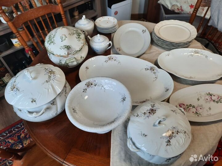 Супница с блюдом Дулево фарфор СССР