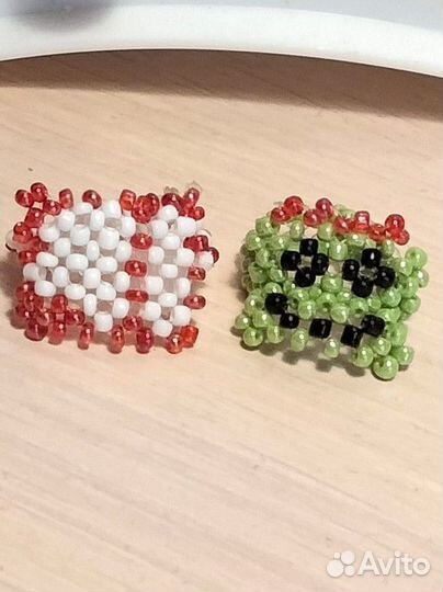 Парные колечки из бисера