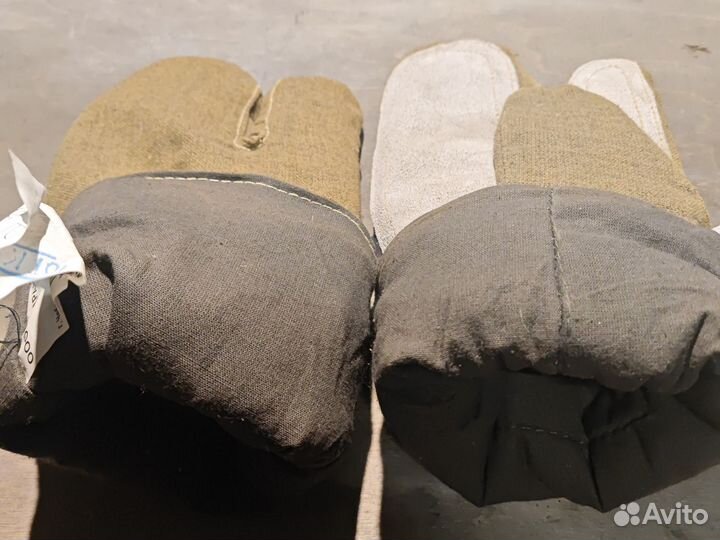 Рукавицы трехпалые утеплённые