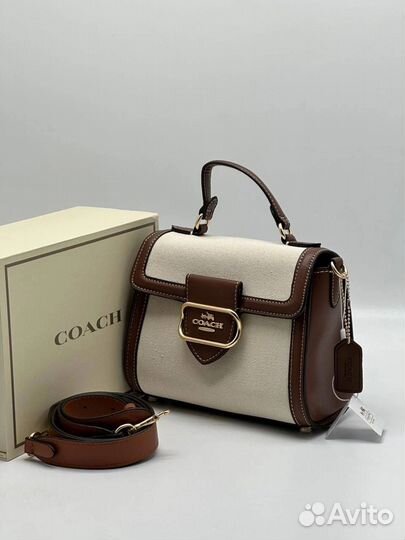 Сумка Coach женская бежевая