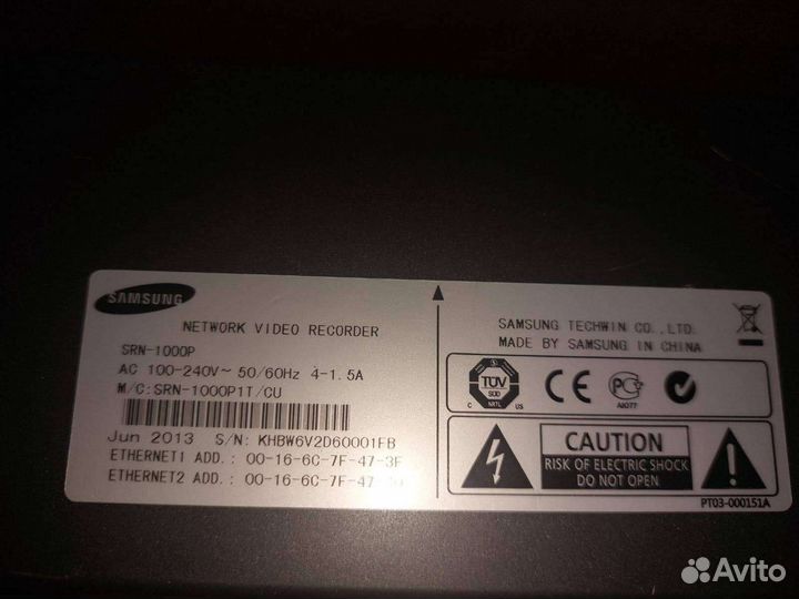 Сетевой видеорегистратор Samsung SRN-1000P