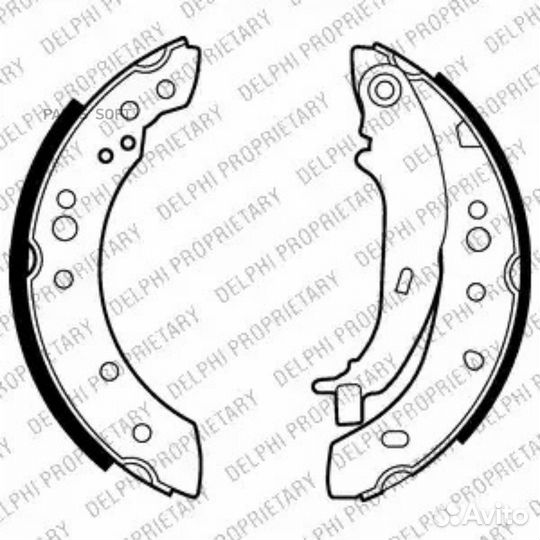 Delphi LS2013 Колодки торм.бараб.203x38