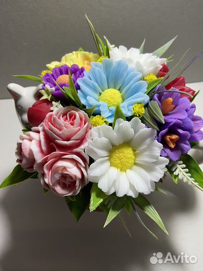 Букет цветов из мыла