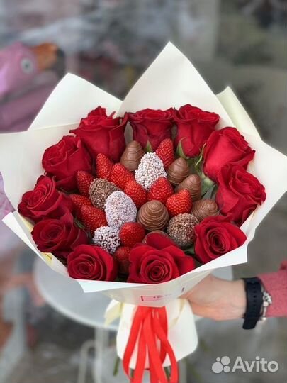 Букет из клубники в шоколаде