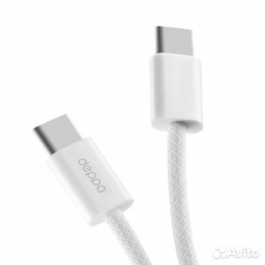 Кабель Deppa Original, USB-C - USB-C, 60Вт, 1м, не