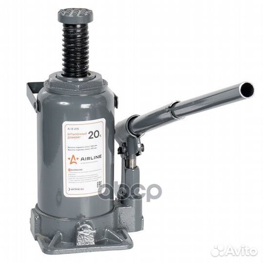 Домкрат бутылочный 20т S (MIN - 235 мм, MAX - 4