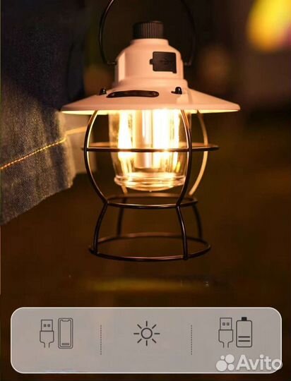 Фонарь кемпинговый переносной ручной 2 шт