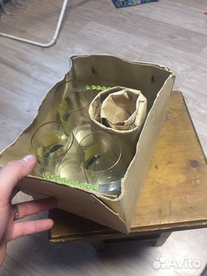 Набор стаканов с подносом СССР