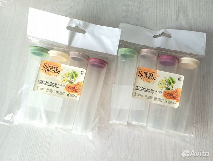 Для специй за 4шт 50мл набор банки мелочей