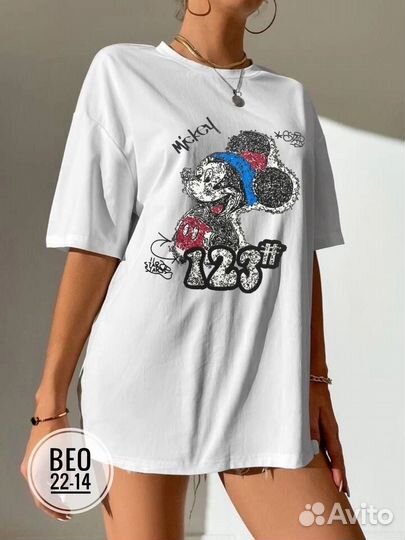 Футболка женская оверсайз с принтом