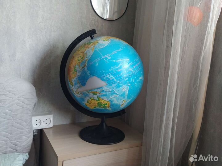 Глобус обычный географическая карта