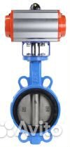 Затвор дисковый поворотный DN.ru WCB-316L-NBR Ду100 Ру16, углеродистая сталь, уплотнение - NBR, с пн