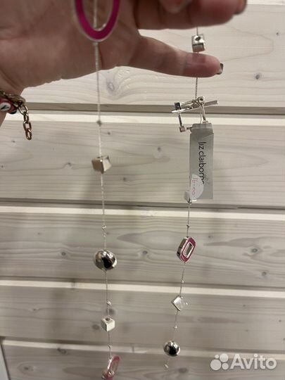 Monet, винтаж, Розовое ожерелье