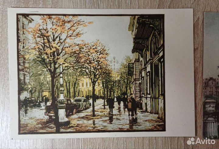 Ленинград в работах разных художников, 14 открыток