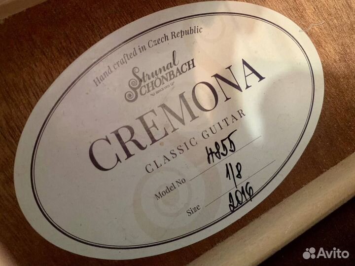 Гитара детская Cremona 1/8 как новая с чехлом