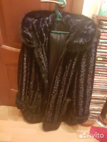 Красивое пальто с отделкой из нат. норки. 54-58 р
