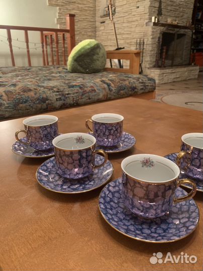 Чайные чашки с блюдцами. Чехия