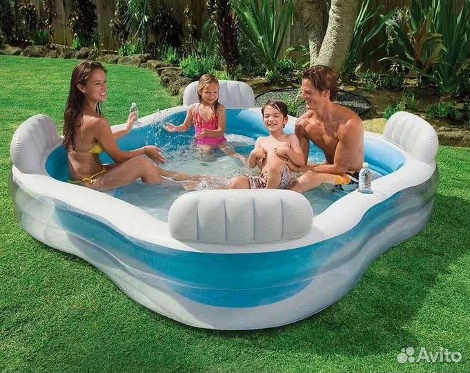 Детский надувной бассейн intex 229*229*66см. Новый