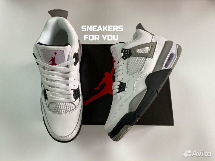 Кроссовки Nike air jordan 4 retro Cement