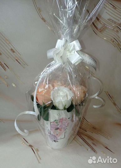 Букет из мыльных роз