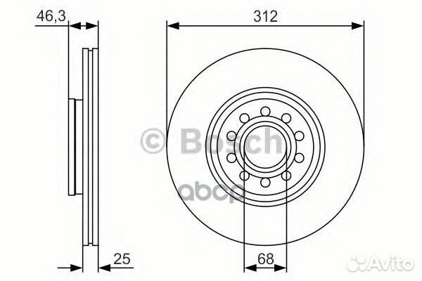 Тормозной диск 0986479S23 Bosch