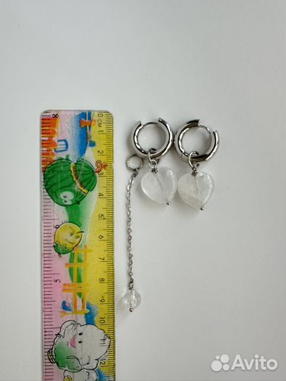 Серьги конго трансформеры горный хрусталь