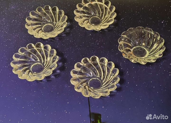 Хрусталь розетки 7 см диаметр, цена за 5 штук
