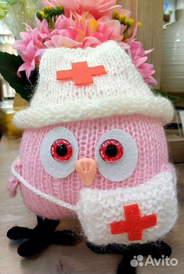 Вязаная игрушка сова, совушка в подарок