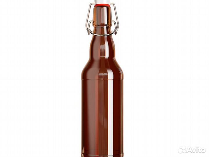 Бутылка бугельная с пробкой П-32-10-500 коричнево