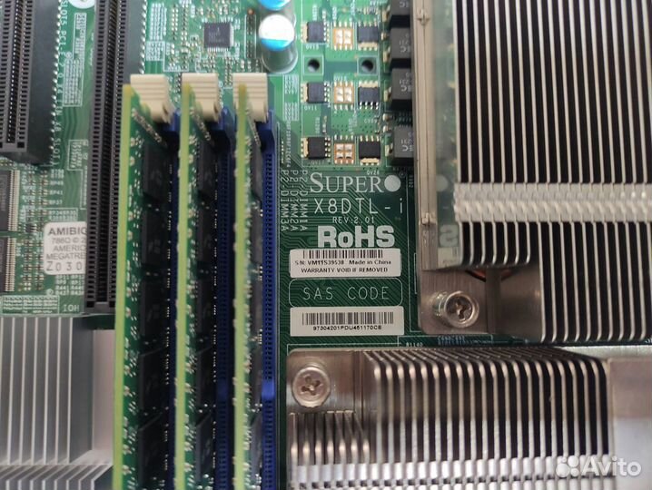 Сервер Supermicro 1U X8DTL, 24 Гб ram
