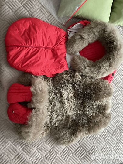 Stokke winter kit и шкура из овчины на сиденье