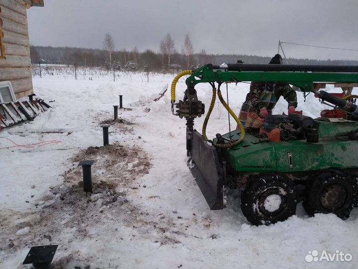 Винтовые сваи под ключ установка