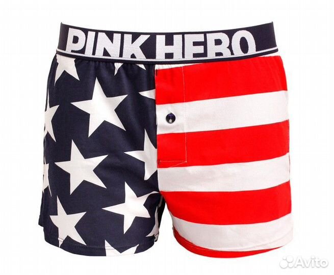 Мужские семейные трусы Pink Hero - хлопок