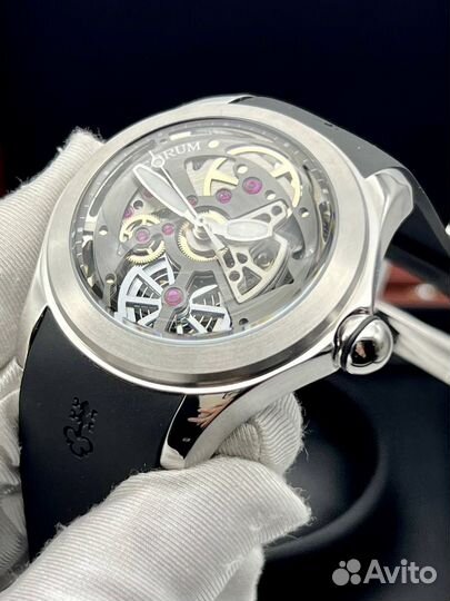 Мужские часы скелетон Corum Bubble механика