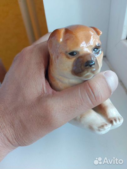 Фарфоровые статуэтка собака лфз