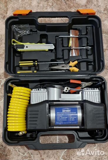 Компрессор автомобильный двухпоршневой